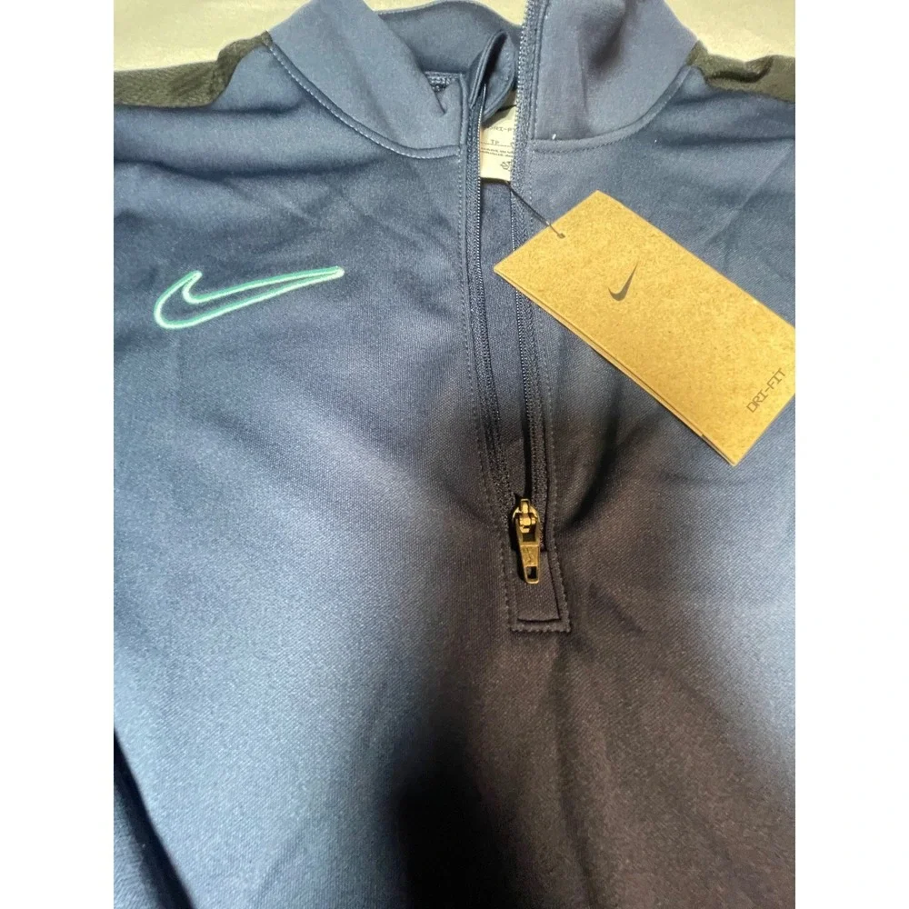 Nike Dri-FIT Womens Quarter Zip Soccer Training Top Navy Blue XS New